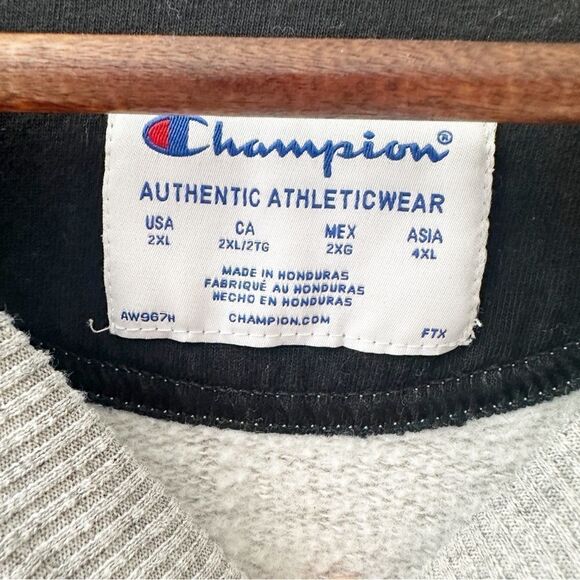 Champion Crew Neck Sweatshirt Gray Size XXL - Picture 4 of 5
